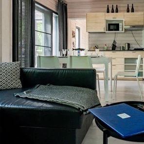 Дом с баней на дровах и большой террасой